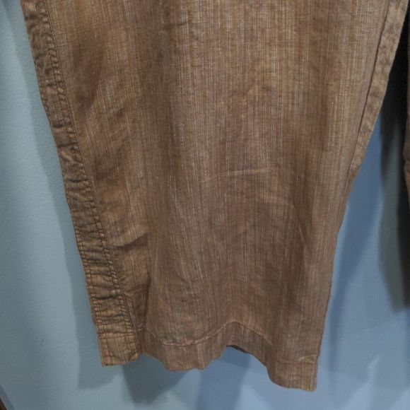 Athleta Womens Plus Cabo Linen Wide Leg Textured Pant Size 26 Orange Beach Vacay - Picture 5 of 13